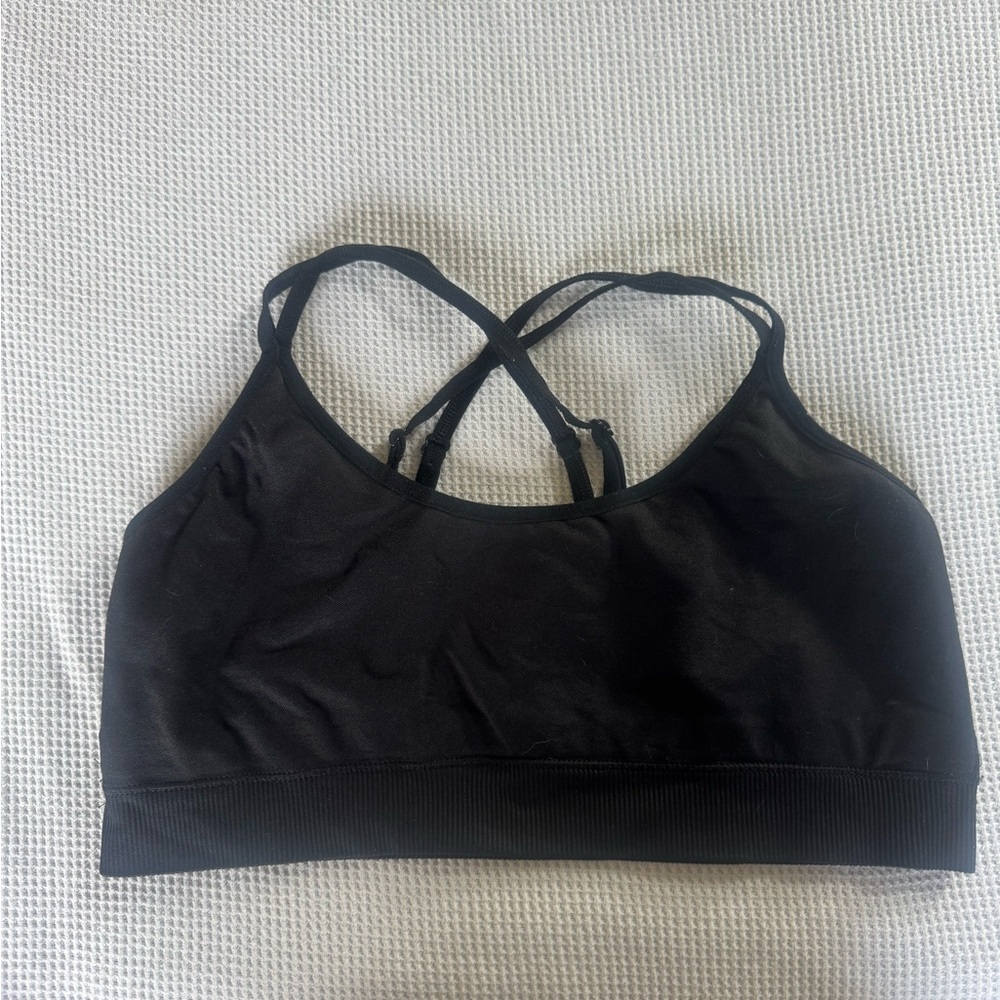 ASOS Black Strappy Sports Bra - Size M